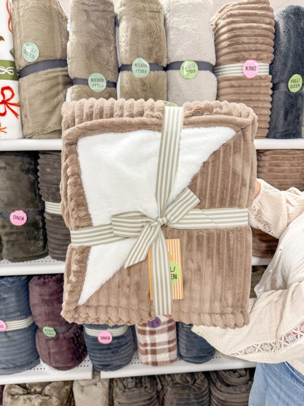 Gift-wrapped blanket