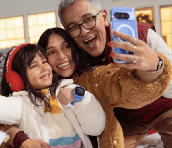 Family taking selfie
