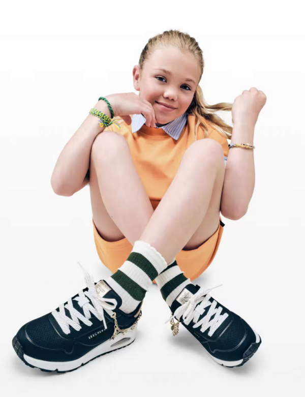 Girl wearing new shoes