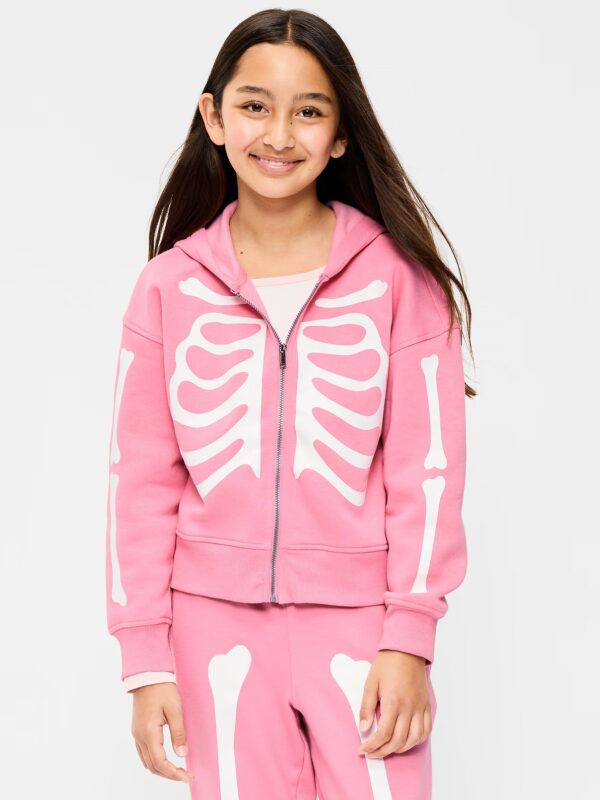 Girl in Skeleton Outfit
