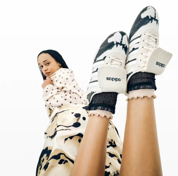 Girl with new fall shoes