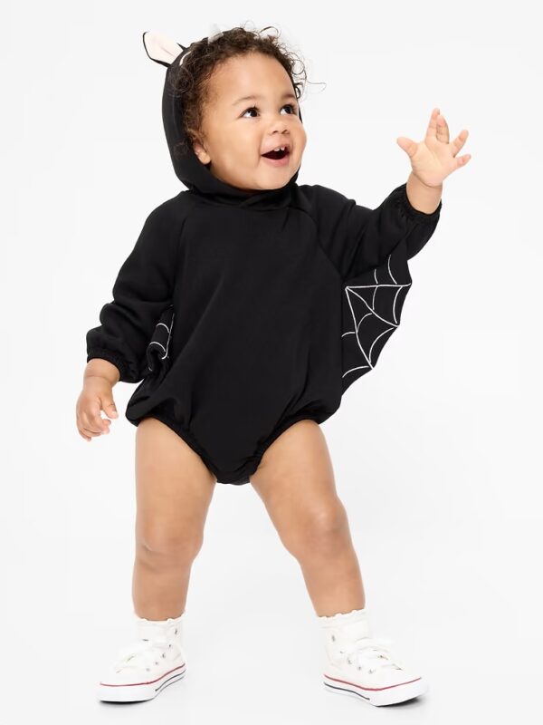 toddler in bat costume